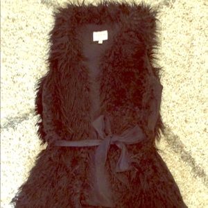 Black Fur Vest